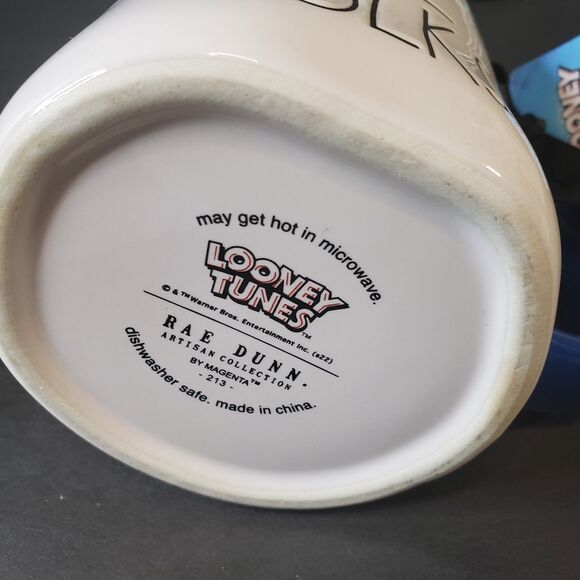 Adorable Rae Dunn Looney Tunes Collectible Porky Pig Stoneware Double Sided Mug - Picture 3 of 7